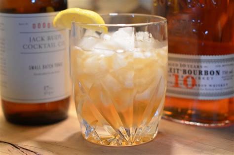 bourbon lemon and tonic cocktail.